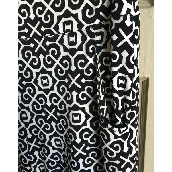 Women's Joseph Ribkoff | Wide Leg Pant | Black and White Pattern