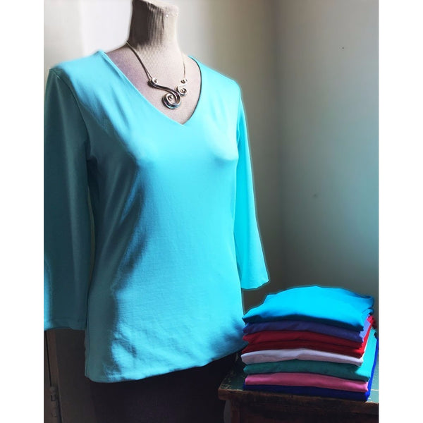 Women's Judy P | V-Neck Top | Eternally Turquoise