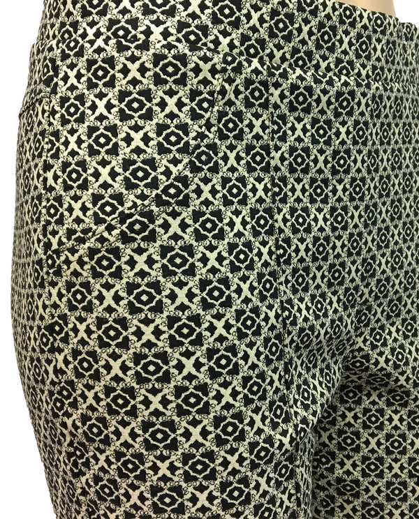 Women's Joseph Ribkoff | Slimming Pull On Pant | Black and Metallic Gold