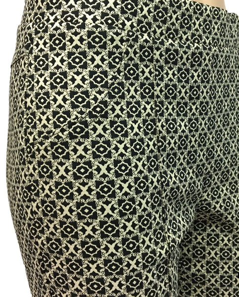 Women's Joseph Ribkoff | Style# 164757 Pull-On Pant | Black and Metallic Gold - FL Crooks