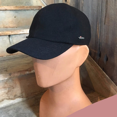 Men's Wigens | Kent Six Panel Wool Baseball Cap | Black