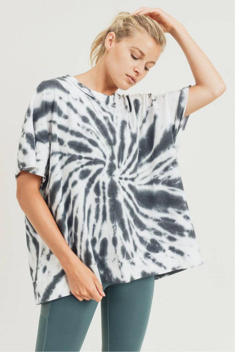 Missguided tie top dye sweatshirt