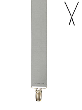 Men's Buckle 1922 | X-Back Suspenders | Plain Light Grey