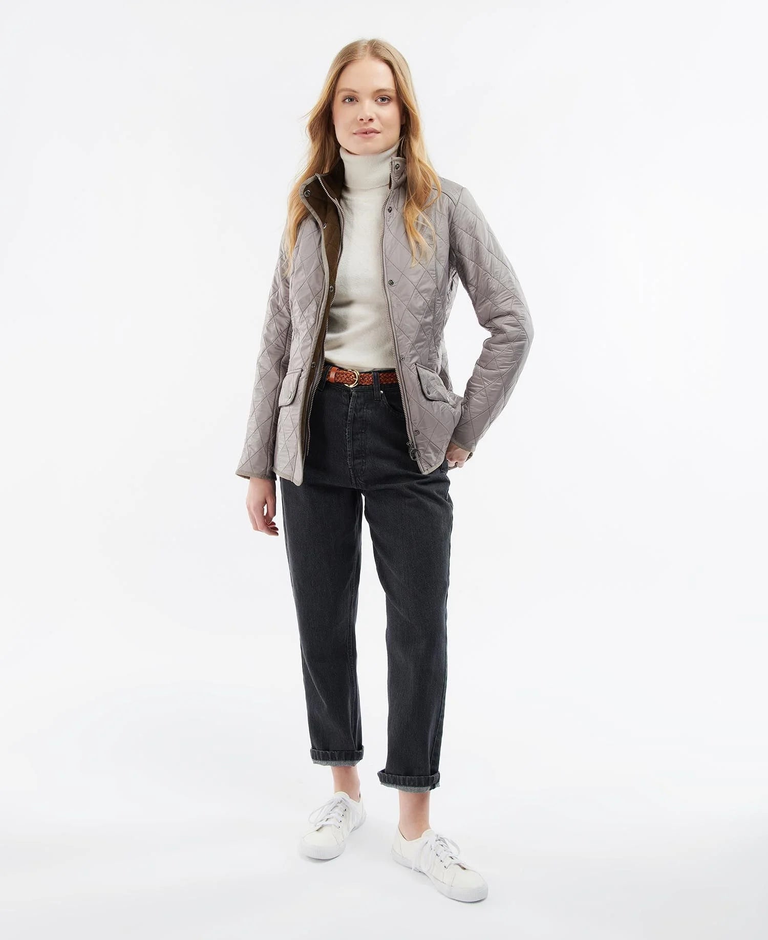 Barbour Cavalry Polarquilt Jacket DOESKIN BROWN 16