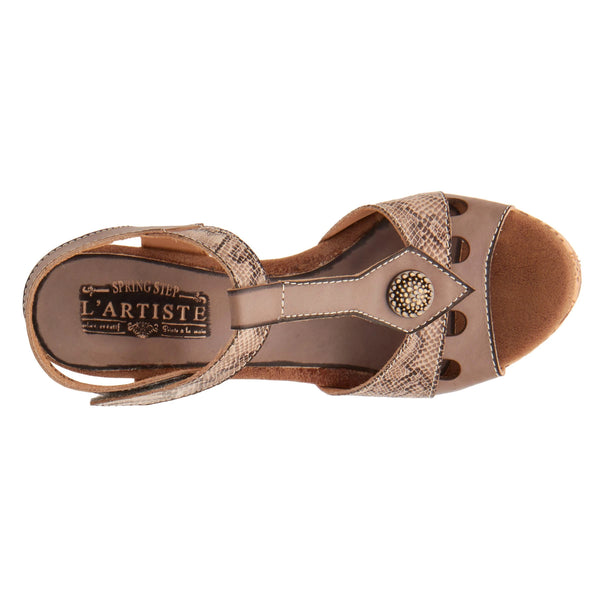 Women's L'Artiste | Nicolasa T-Strap Sandal | Beige