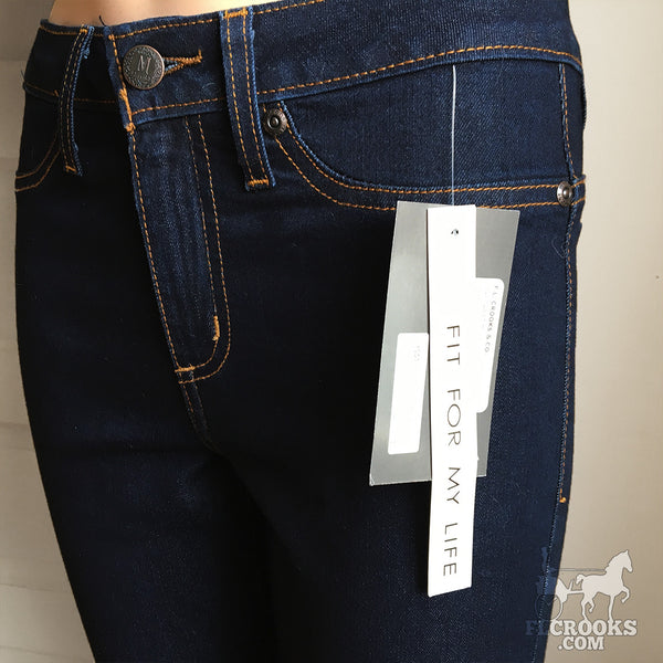 Women's Margaret M | Miracle Comfort Straight Leg Jean | Dark Indigo - FL Crooks