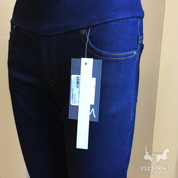 Women's Margaret M | Pull-on Comfort Straight Leg Jean | Dark Indigo - FL Crooks