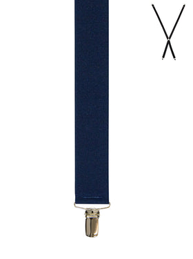 Men's Buckle 1922 | X-Back Suspenders | Plain Navy