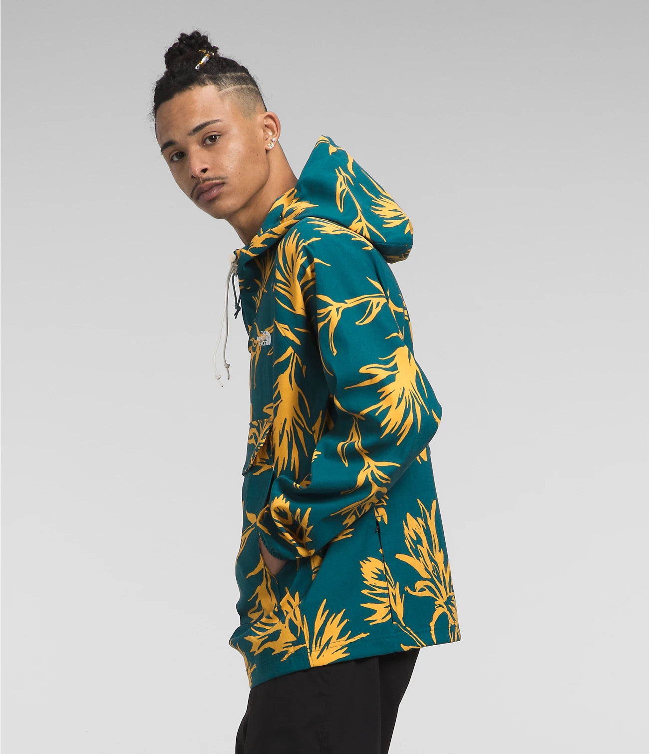 Mens' The North Face | Class V Pullover | Blue Coral Tropical Paint Brush  Print