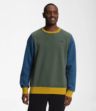 Men's The North Face | Color Block Crew | Shady Blue/Thyme