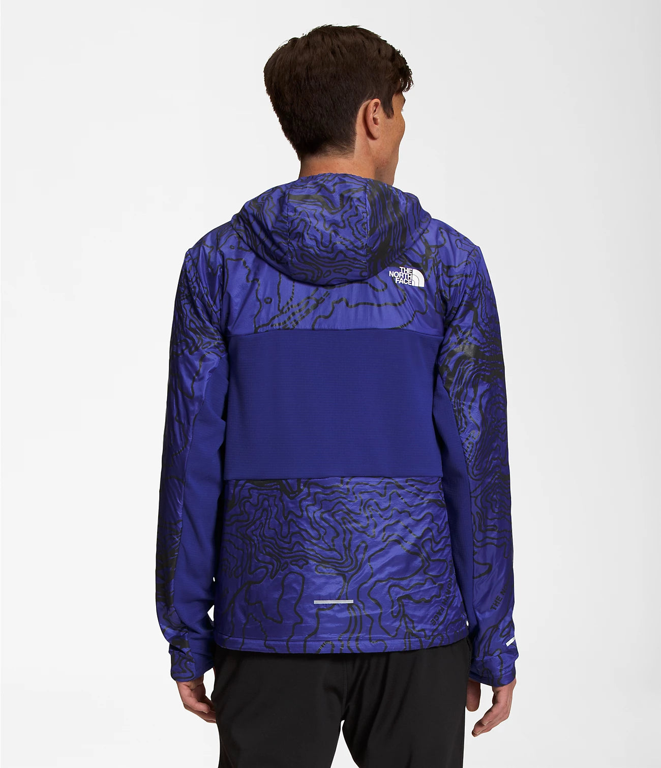 Men s The North Face Printed Winter Warm Zip Lapis Blue