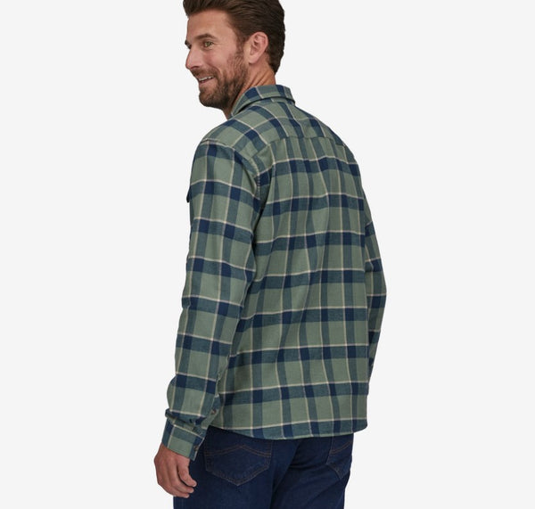 Patagonia Fjord Flannel Shirt Hemlock Green Back