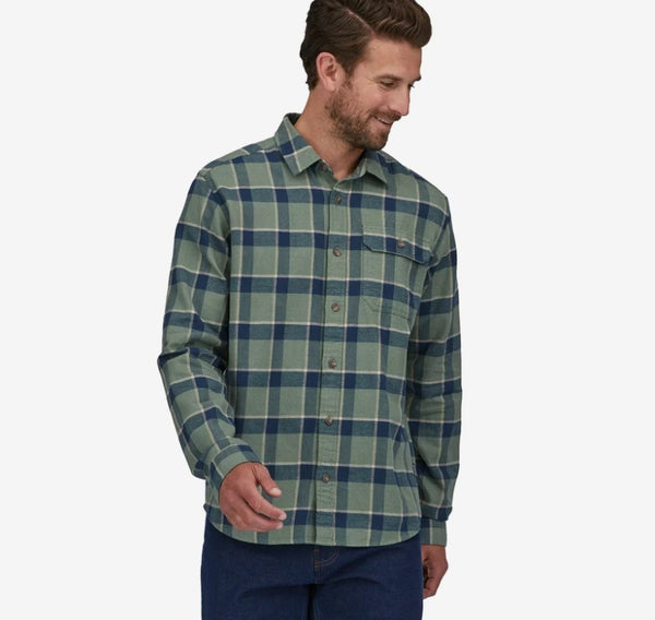 Patagonia Fjord Flannel Shirt Hemlock Green Front