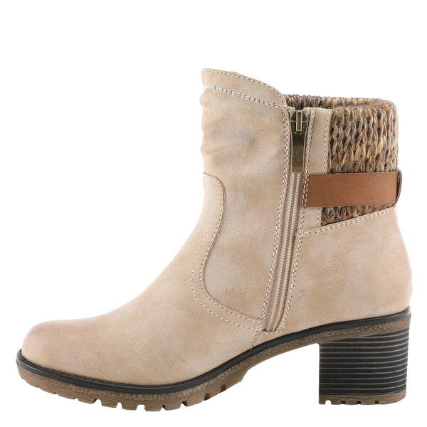 Women's Spring Step | Rene Buckle Bootie | Light Beige