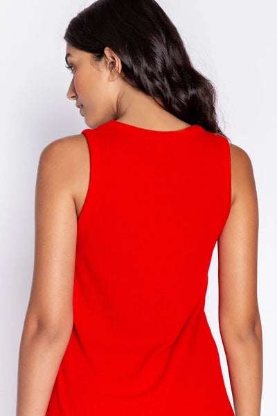 Women's PJ Salvage | Ribbed Lounge Tank Top | Red