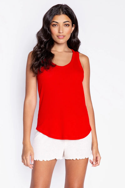 Women's PJ Salvage | Ribbed Lounge Tank Top | Red