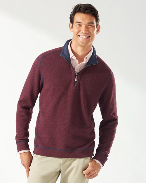 Tommy bahama mens half zip sweater Clearance