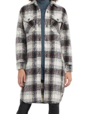 Women's Tribal Jeans | Drop Shoulder Long Shacket | Ruby