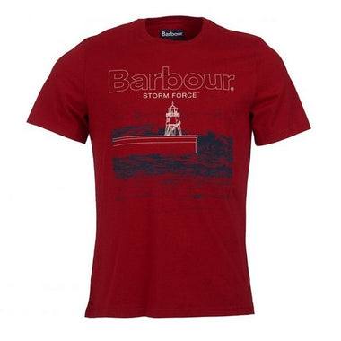 Men's Barbour | Fareland Crewneck T-Shirt | Crimson - FL Crooks