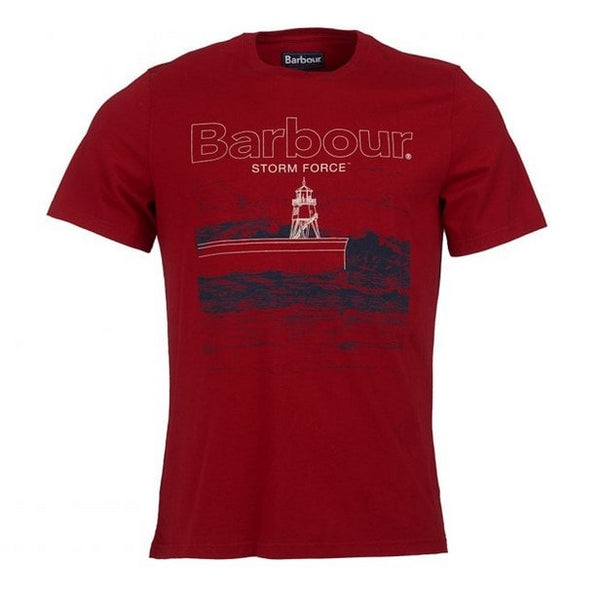 Men's Barbour | Fareland Crewneck T-Shirt | Crimson - FL Crooks