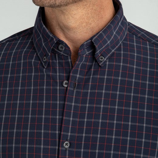 Men's Mizzen + Main | Redding Performance Sport Shirt | Navy Check
