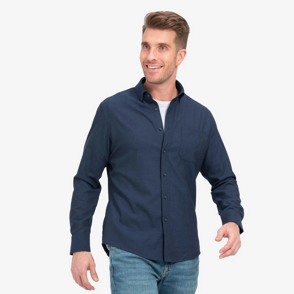 Men's Mizzen and Main | City Flannel | Navy Heather