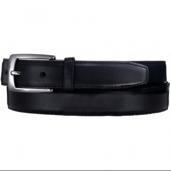Men's Brighton | Norton Dress Satin Buckle Belt | Black - FL Crooks