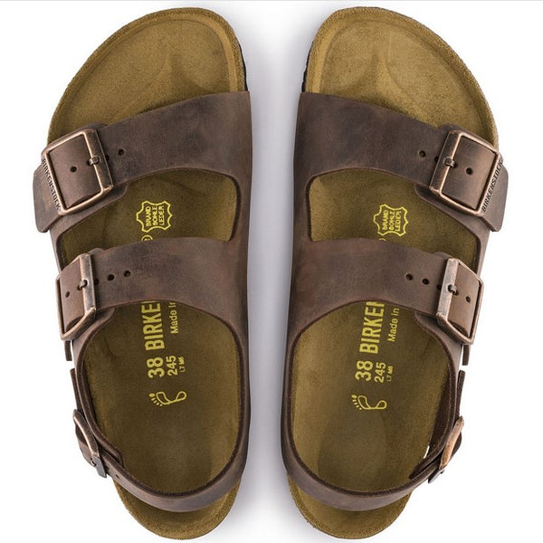 Men's Birkenstock | Milano Oiled Leather Sandal  | Habana