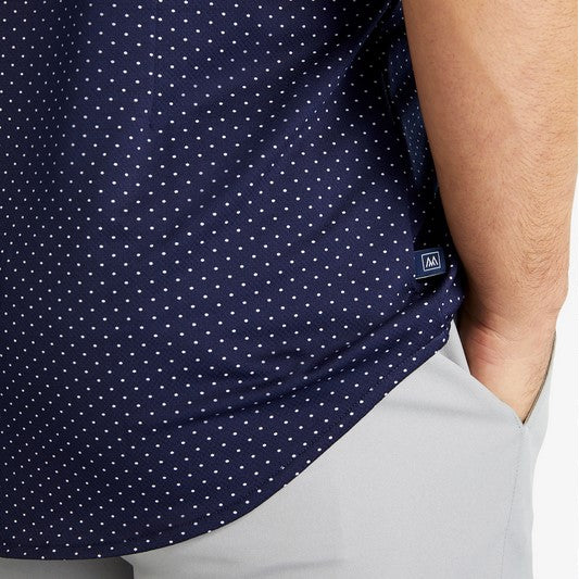 Men's Mizzen + Main | Spinnaker  | Navy White Dot Print