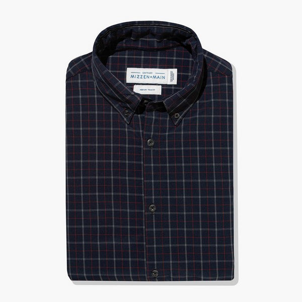 Men's Mizzen + Main | Redding Performance Sport Shirt | Navy Check