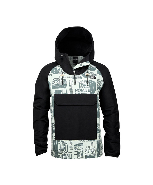 Men s The North Face Printed Class V Fanorak Green Mist Distorted FLCrooks