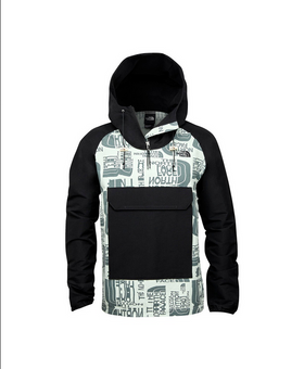 Men's The North Face | Printed Class V Fanorak | Green Mist Distorted Logo