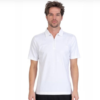 Men's Raffi | Watermill 1/4 Zip Polo | White
