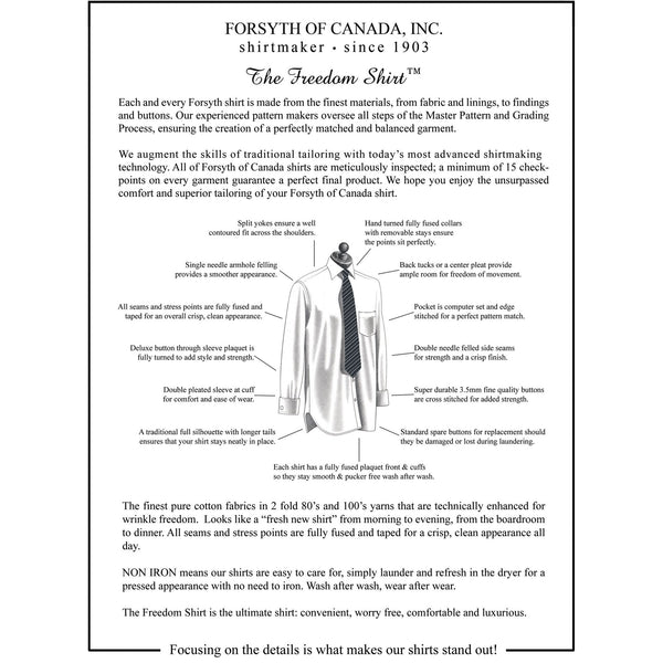 Men's Forsyth of Canada | The Freedom Shirt™ | French Cuff - White - FL Crooks