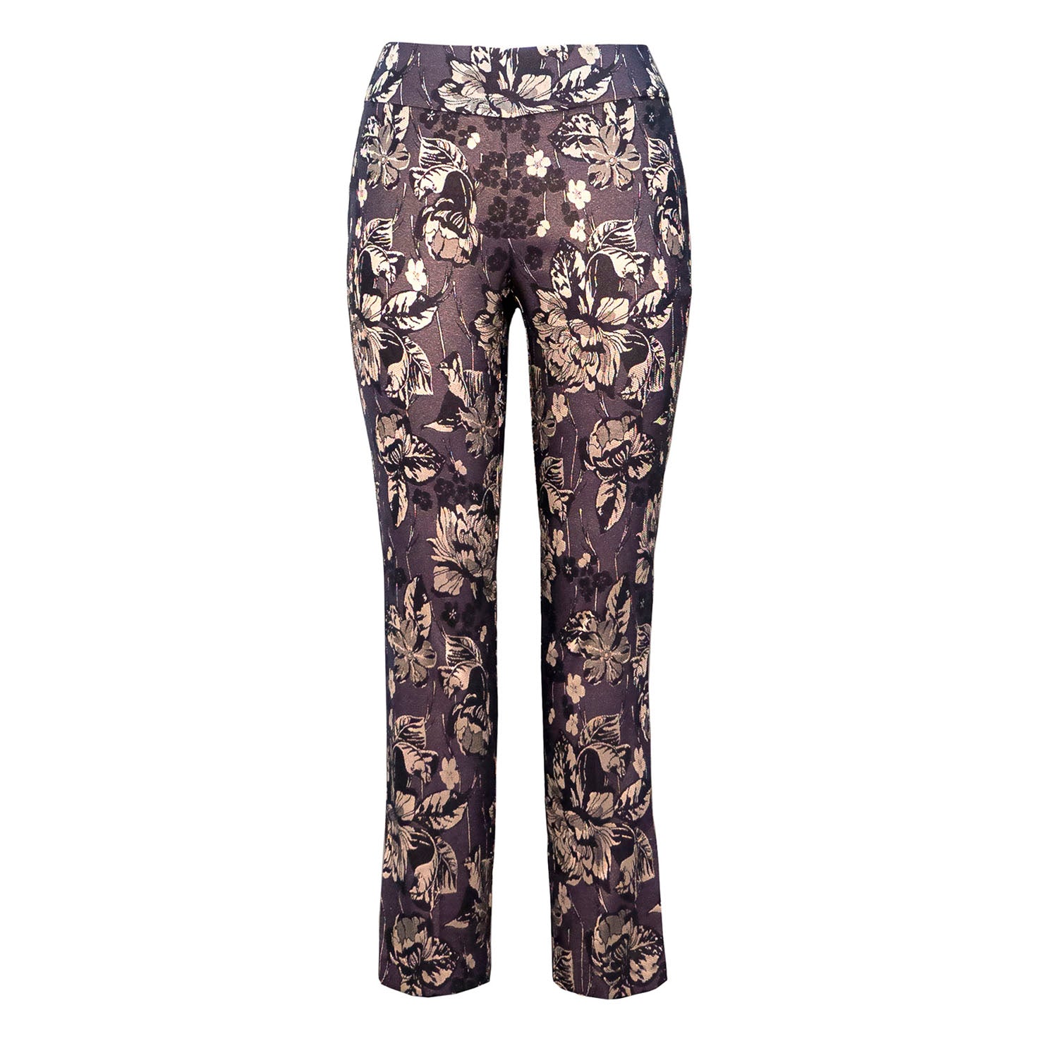 Up! Tinsel Lurex Jacquard Slit Ankle Pant - Tinsel Up! Tinsel Lurex Jacquard Slit Ankle Pant - Tinsel