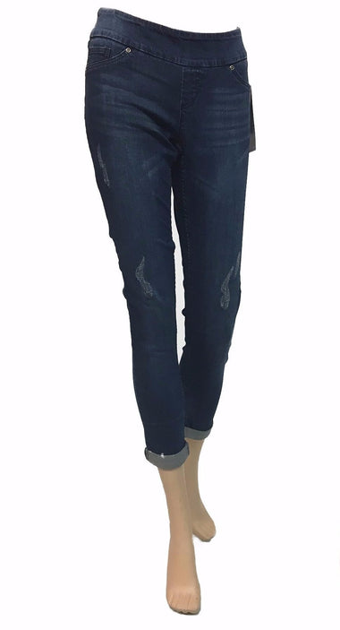 Women's Up! Pants | Up! Techno Skinny Blue Jean Pull-On Pant | Denim - FL Crooks