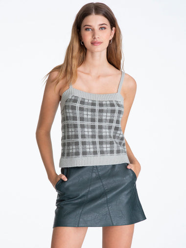 Women's Joseph Ribkoff | Plaid Sweater Tank Top | Ivy
