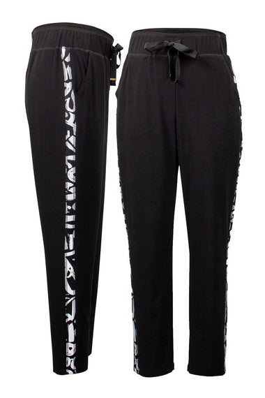 Women's Joseph Ribkoff | Pull On Pant with Graffiti Stripe | Black