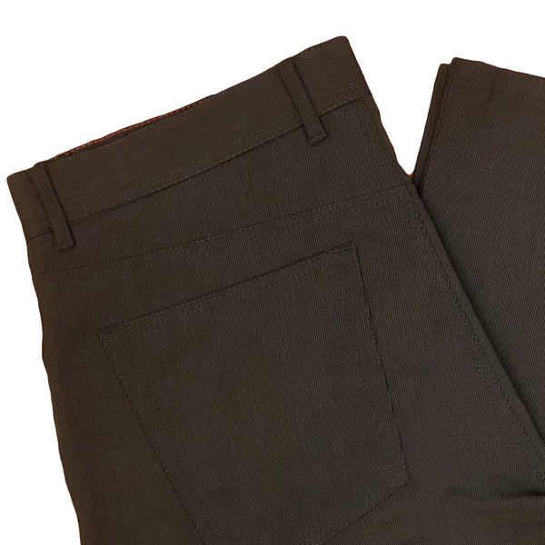 Men's Alberto Ceramica | Stone | Modern Fit | Charcoal Fine Stripe - Size 34x34 Only - FL Crooks