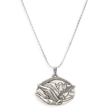 Women's Alex And Ani | Guardian of Freedom Slider Necklace | R Silver