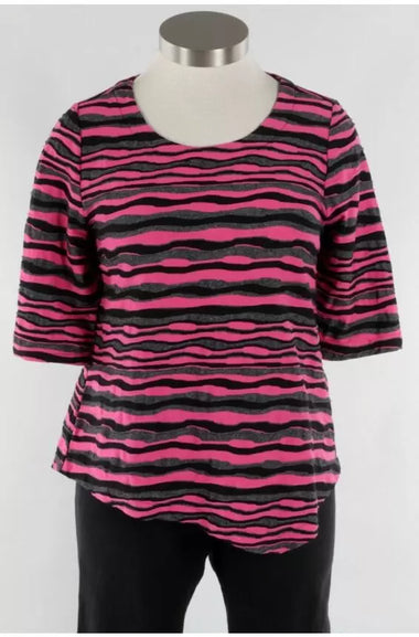 Women's Habitat | Sea Breeze Tee Shirt | Rose Stripe