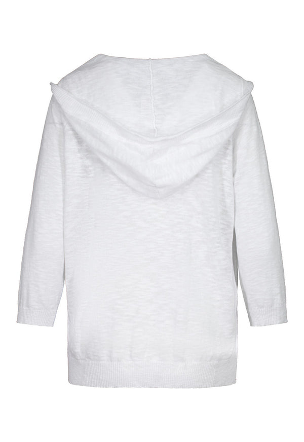 Women's Tribal | Hooded Cotton Blend Sweater Cardigan | White