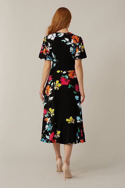 Women's Joseph Ribkoff | Floral Wrap Style Dress | Black Multi