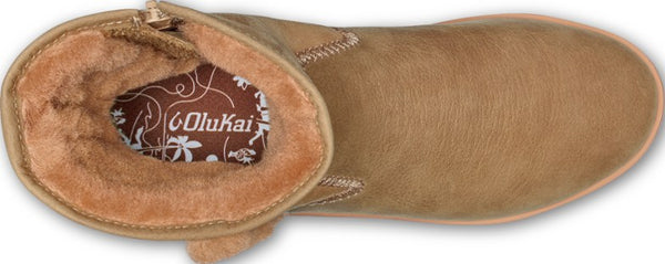 Women's Olukai | Malua Hulu Shearling Slipper Bootie | Tan