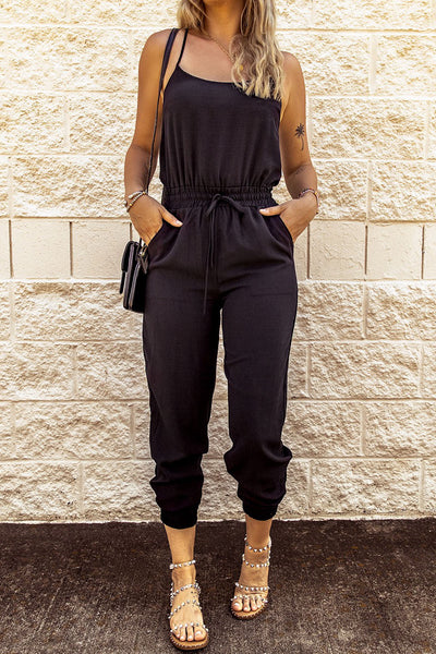 Women's Mono B | Jumpsuit with Spaghetti Straps | Black