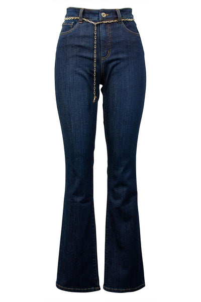 Women's Joseph Ribkoff | Chic 5 Pocket Jean with Chain Belt | Indigo