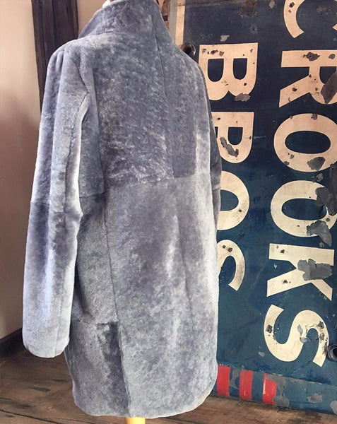 Women's Gimo's | Hepburn Reversed Shearling | Grey - FL Crooks