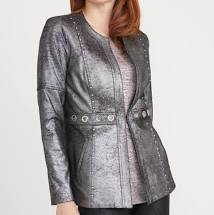 Women's Joseph Ribkoff | Silver Metallic Jacket | Silver