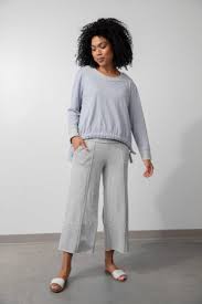 Women's Habitat Liv | Drawstring Boxy Sweatshirt Top | Haze Stripe
