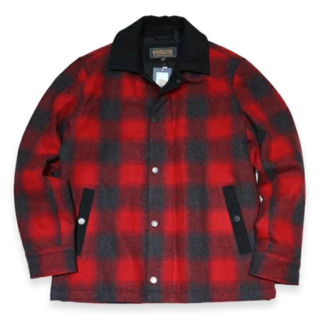 Men s Pendleton Mount Hood Flannel Jacket Red Ombre F.L